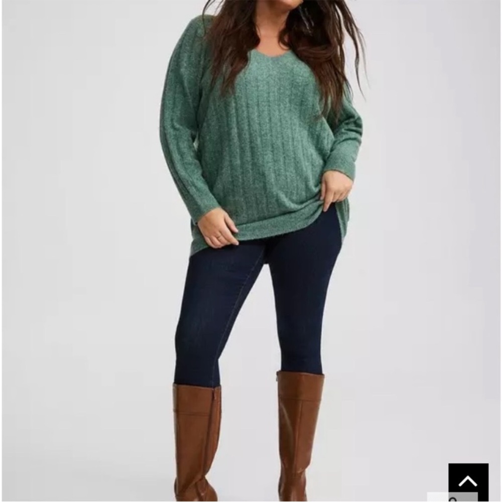 Torrid Black Ribbed Knit Top